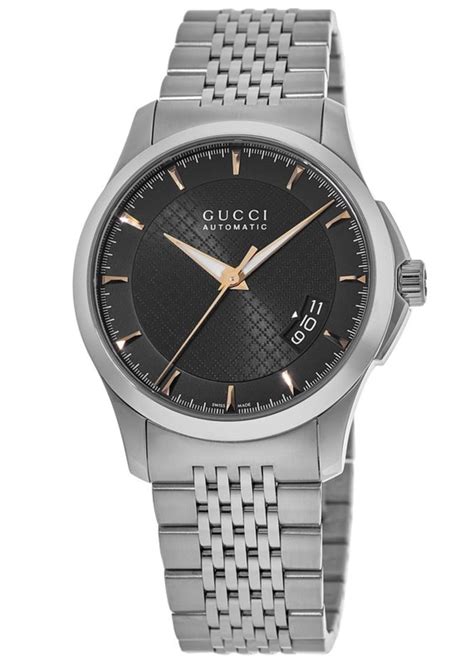 gucci g-timeless automatic men's stainless steel black dial ya126420|gucci g timeless collection.